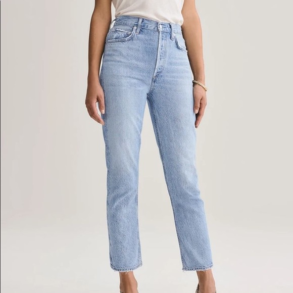 AGOLDE Riley High Rise Straight Crop - Picture 1 of 5